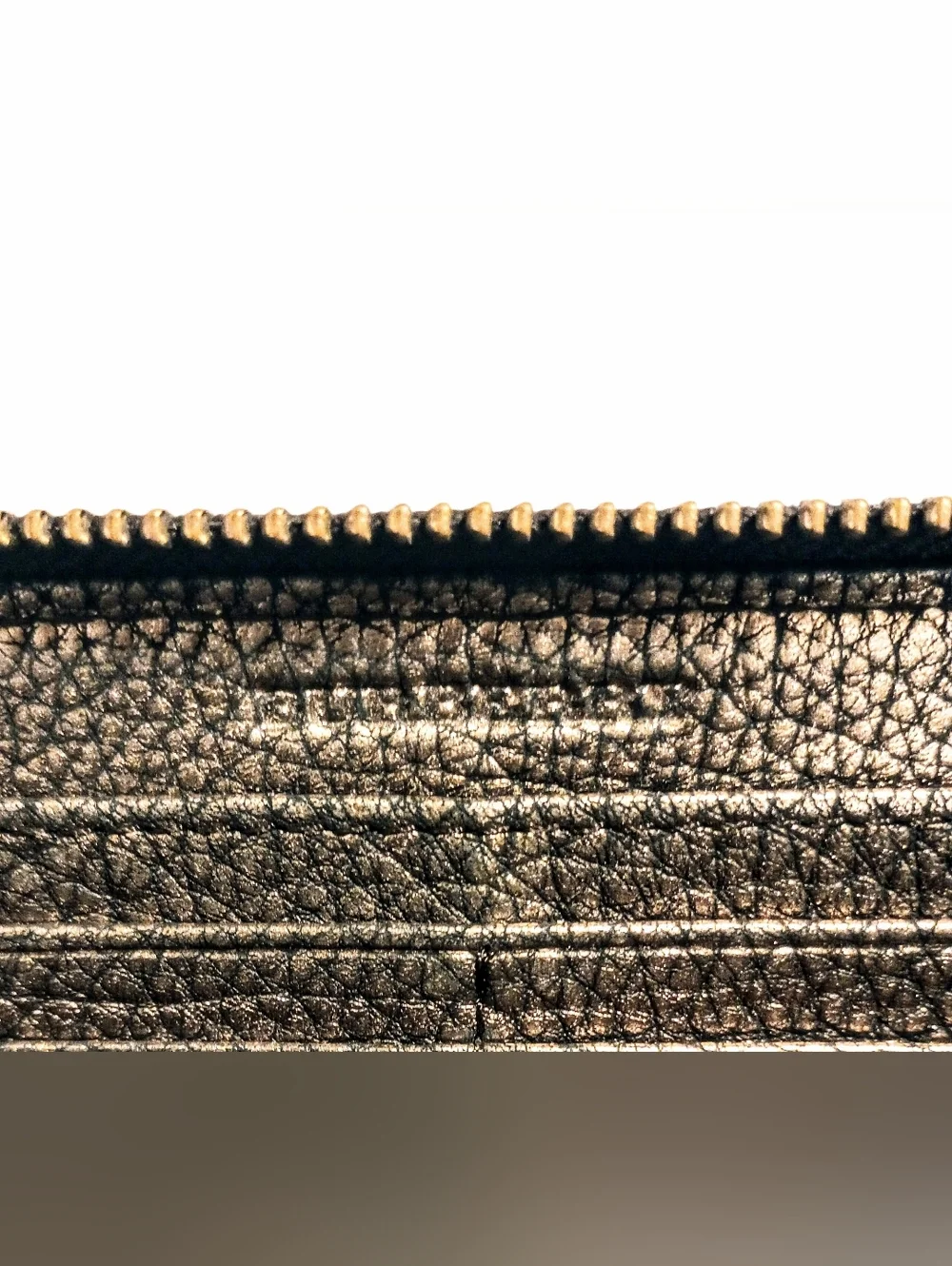 Burberry Smoke Check Stitch Small Zippy Wallet In Antique Gold - Picture 14 of 16